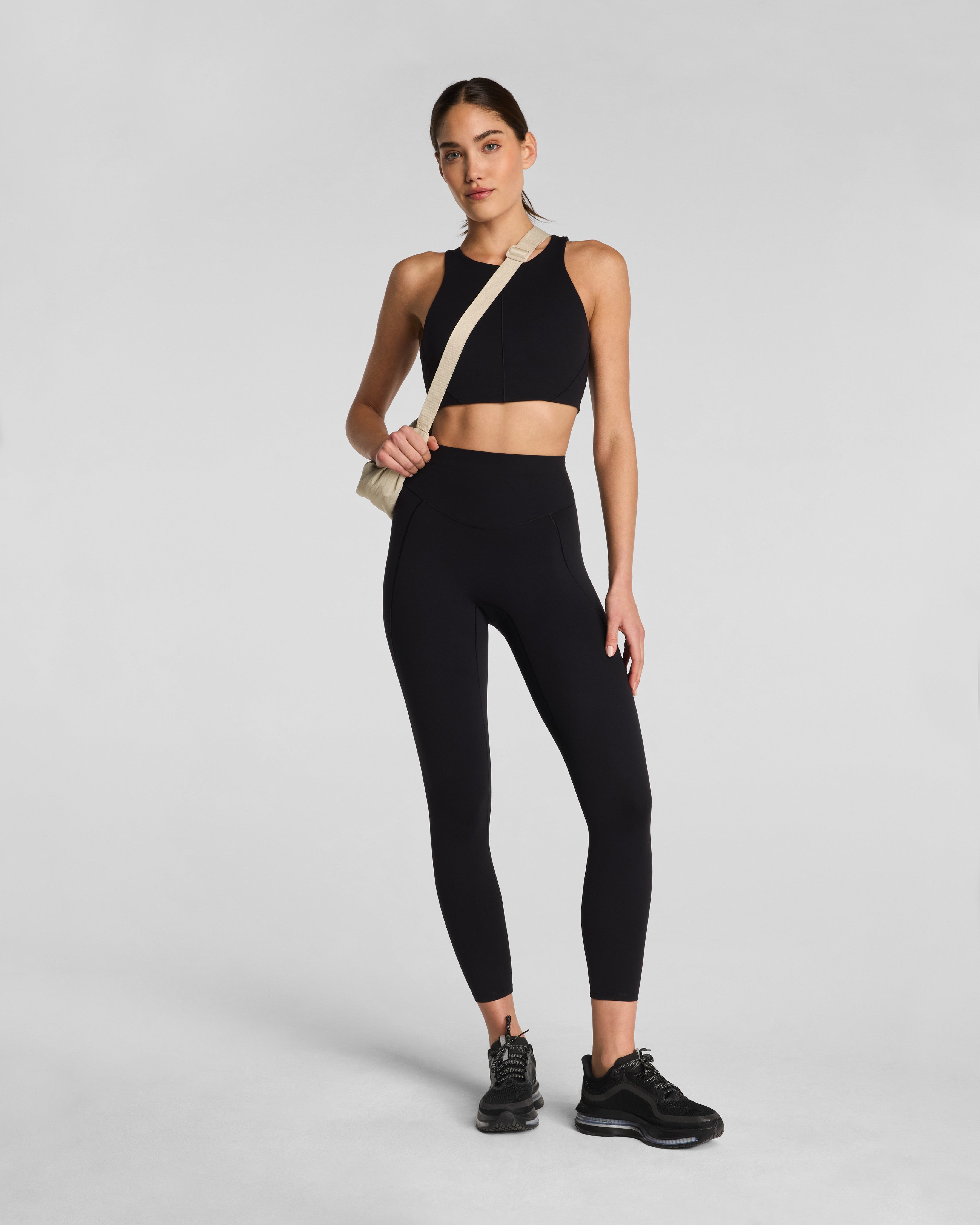 SPANX® CurveTheory Open Back Sports Bra | Very Black