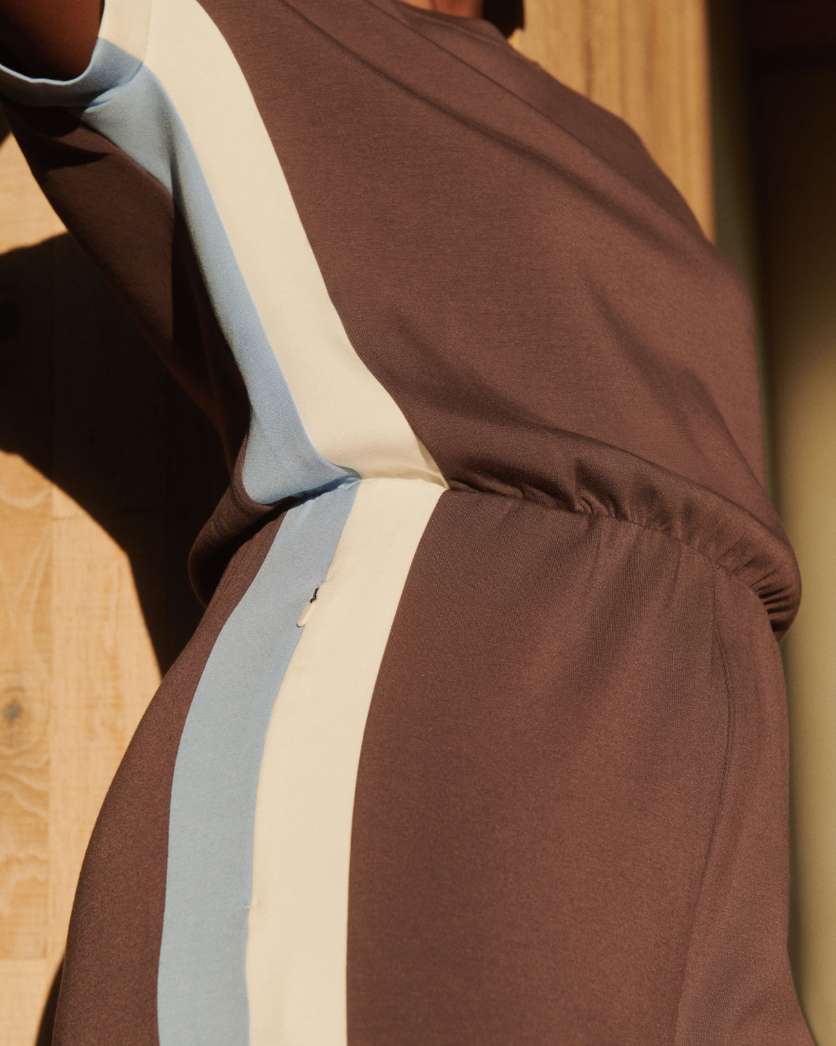 SPANX AirEssentials® Colorblock Jumpsuit | Dark Cacao Stripe